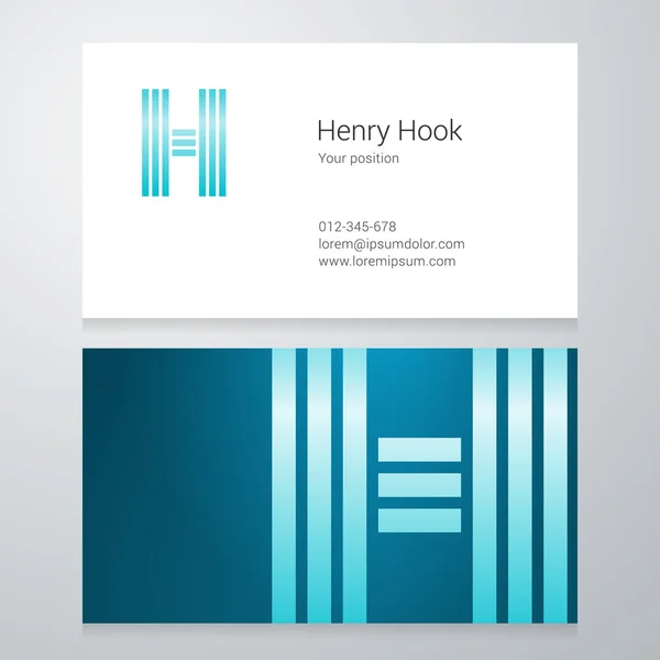 Letter H Business card template — Stock Vector