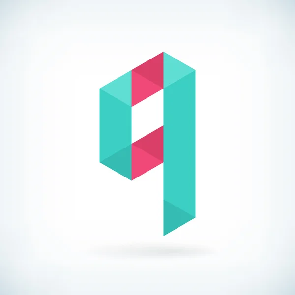 Modèle d'élément de design plat icône lettre Q moderne — Image vectorielle