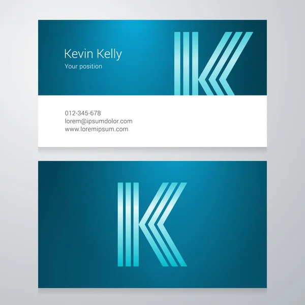 Letter K Business card template — Stock Vector