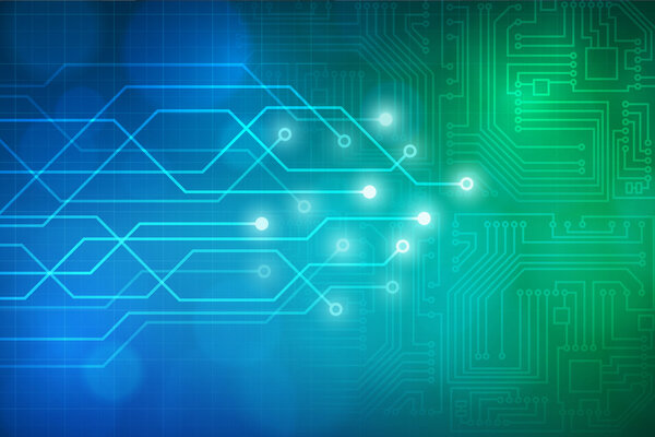 Abstract technology circuit board vector background
