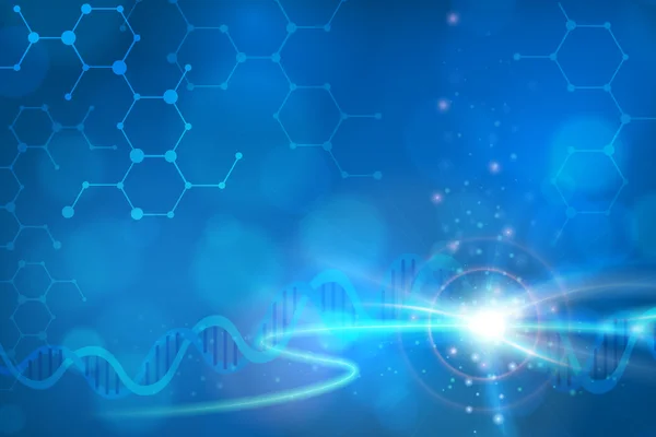 Biotecnologia abstrata fundo vetor de DNA —  Vetores de Stock