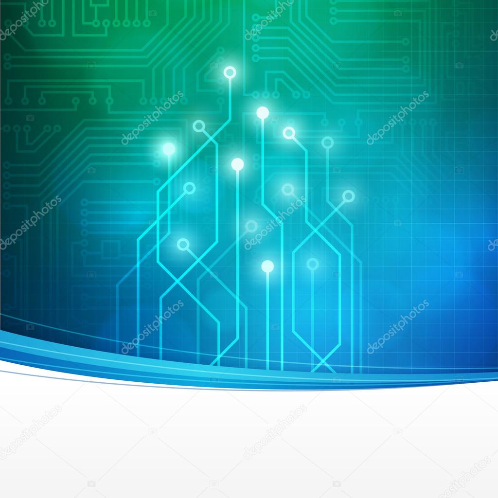 Abstract technology circuit board vector background
