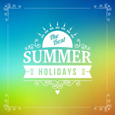 yaz tatili tipografi poster 