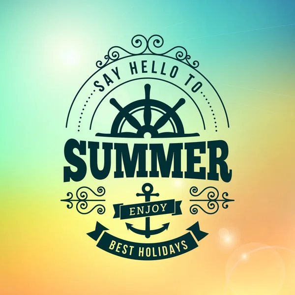 Summer holidays typography poster — Stock Vector