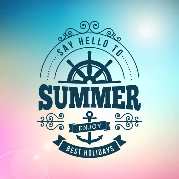 Summer holidays typography poster — Stock Vector