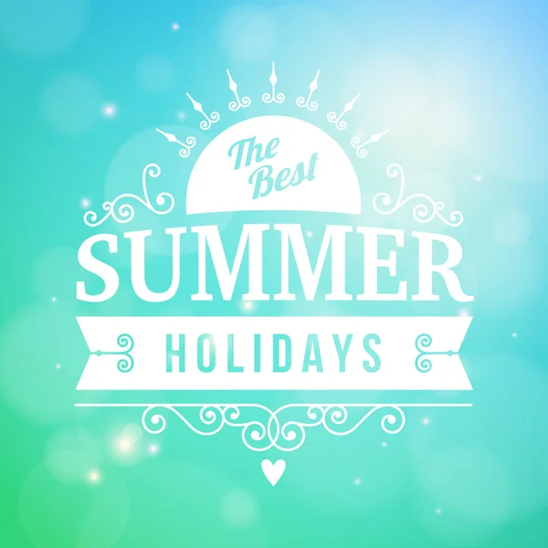 Summer holidays typography poster — Stock Vector