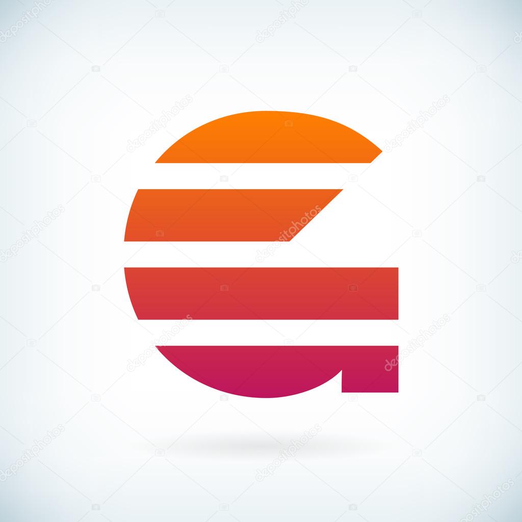 Stripes letter G icon design element template. isolated.