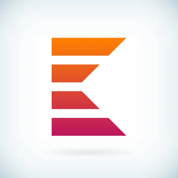 줄무늬 편지 K 아이콘 디자인 요소 서식 파일 — 스톡 벡터