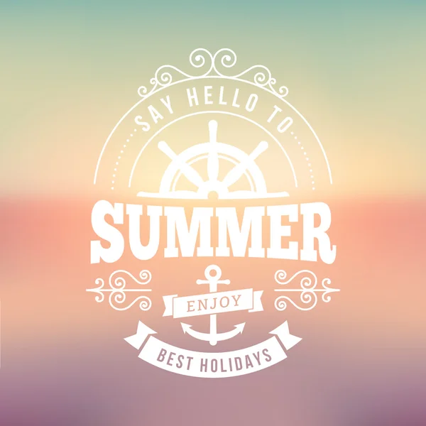 Summer holidays typography poster — Stock Vector