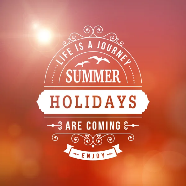 Summer holidays poster — Stock Vector