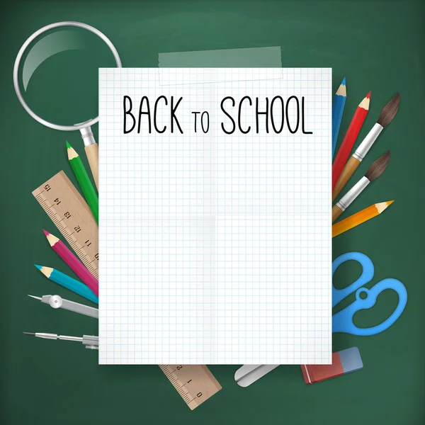 Back to school vector illustration — Stock Vector