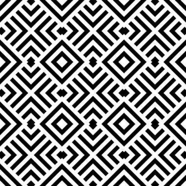 Vintage retro seamless modeli siyah beyaz 