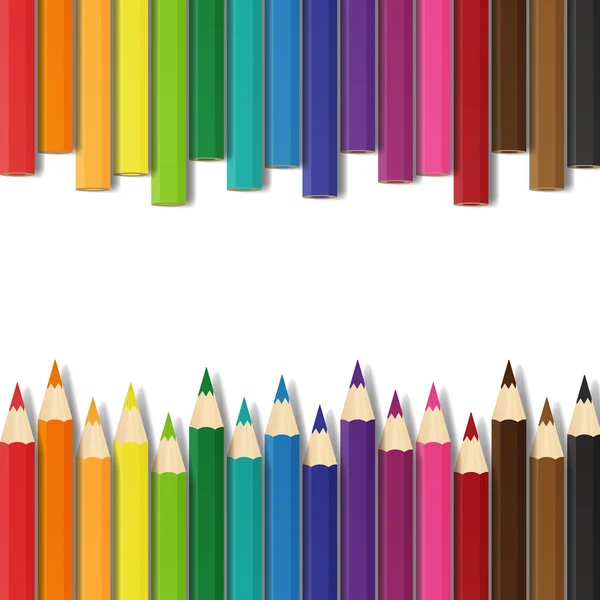 École crayons colorés illustration vectorielle — Image vectorielle