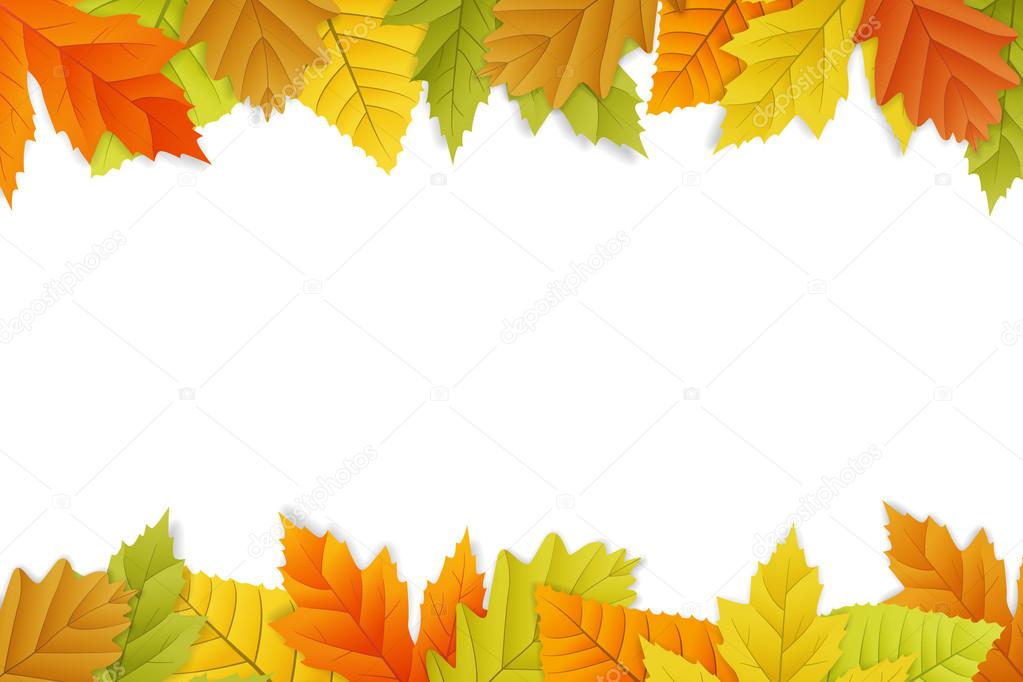 vector autumn background on white 