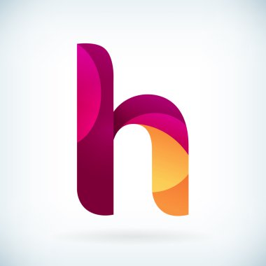 Modern twisted letter H clipart