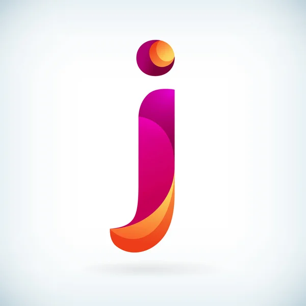 现代扭曲的字母 j — 图库矢量图片