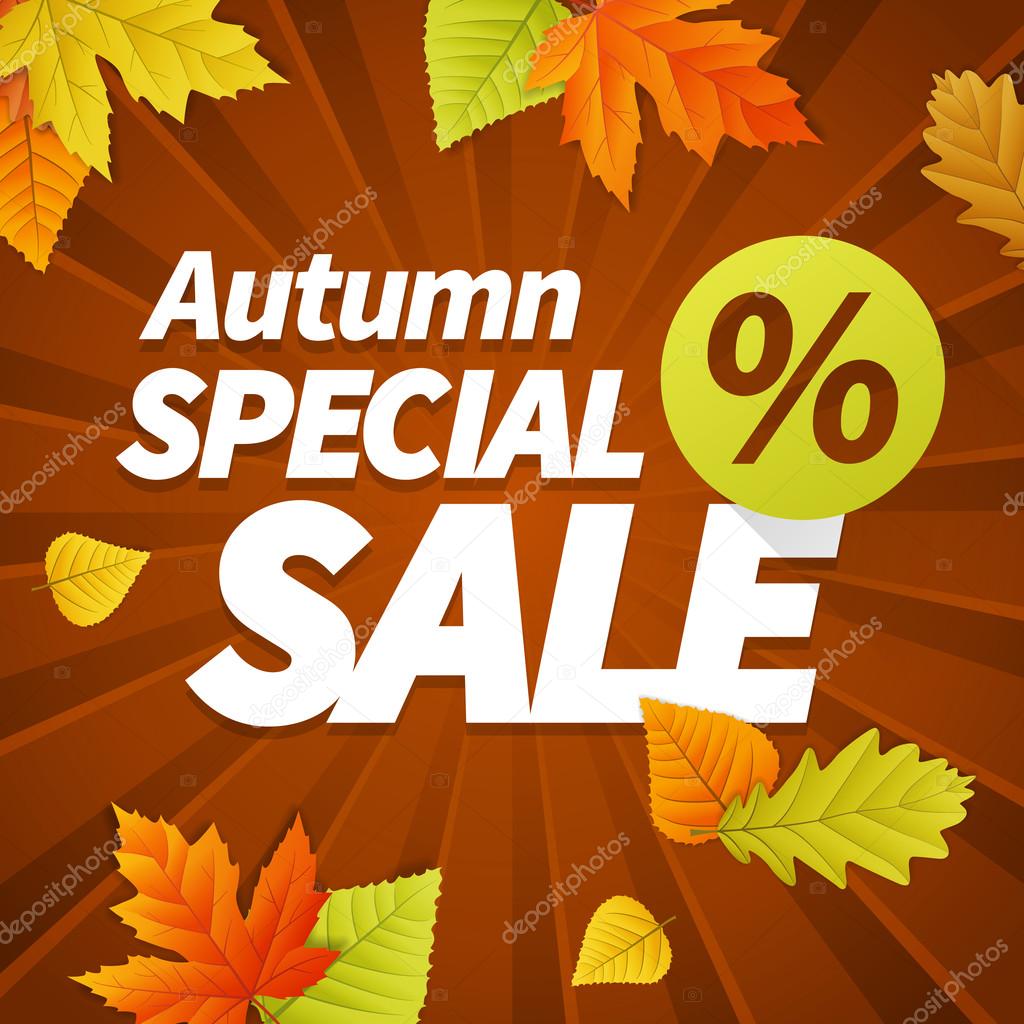 Seasonal autumn sales business background 