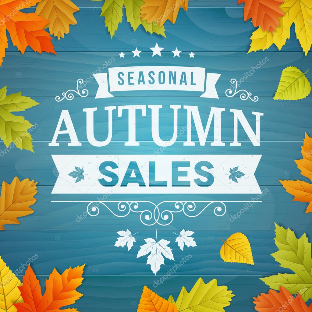 Seasonal autumn sales background