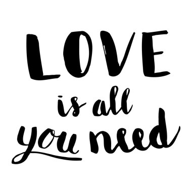 Sevgililer veya düğün el poster çizimi