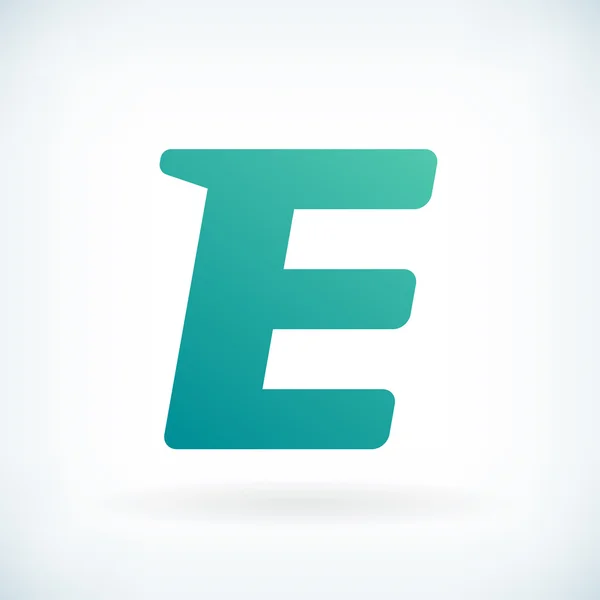 Modern letter E blow shape icon — Stock Vector