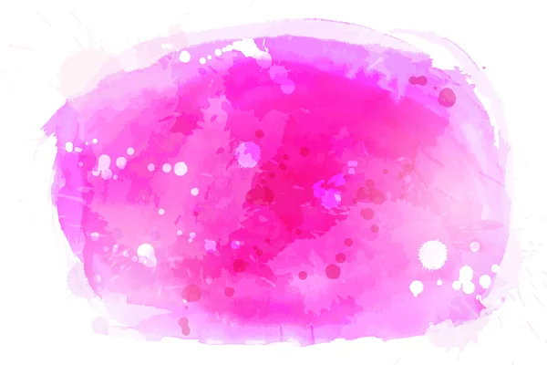 Abstrakte rosa Aquarell-Vektor-Handfarbe auf weißem Hintergrund — Stockvektor