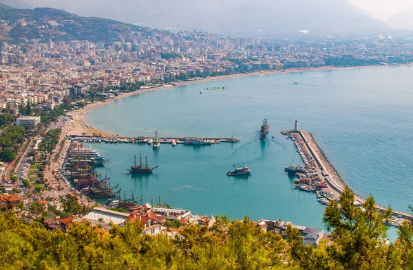 Hamnen Alanya Stad Turkiet — Stockfoto