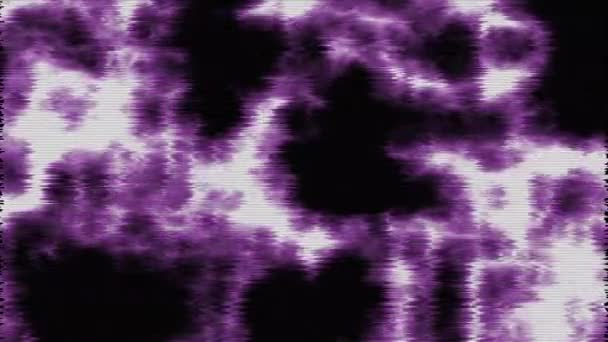 Efecto de golpe de ruido púrpura — Vídeo de stock