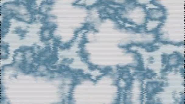 Noise Beat Effect blue and white back — Stok Video