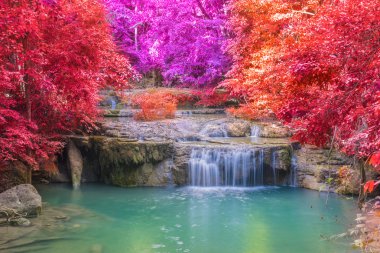 erawan şelale Milli Parkı, derin orman şelale