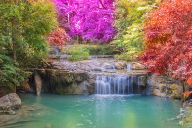 erawan şelale Milli Parkı, derin orman şelale