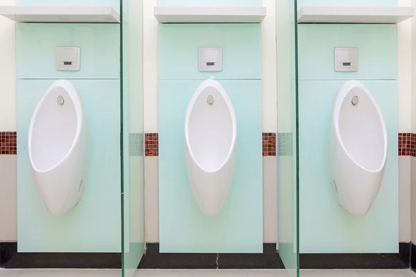 Urinals Men public in toilet room, wc — Stock Photo, Image