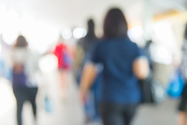 Blur People Walking in the corridor of business center — Stock Photo, Image