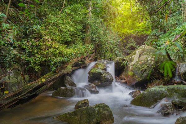 Водопад в джунглях глубоких дождевых лесов (Krok E Dok Waterfall Sarab — стоковое фото
