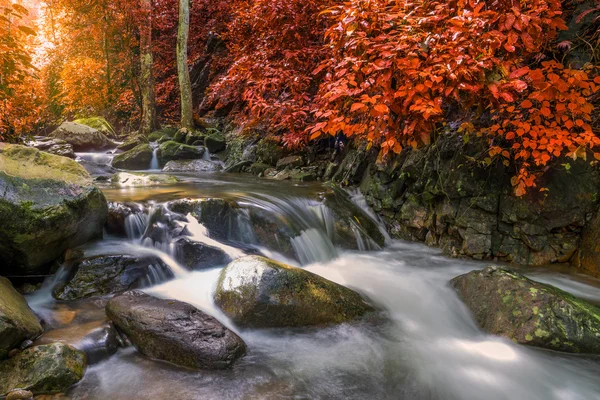 Cachoeira na selva de floresta tropical profunda (Krok E Dok Waterfall Sarab — Fotografia de Stock