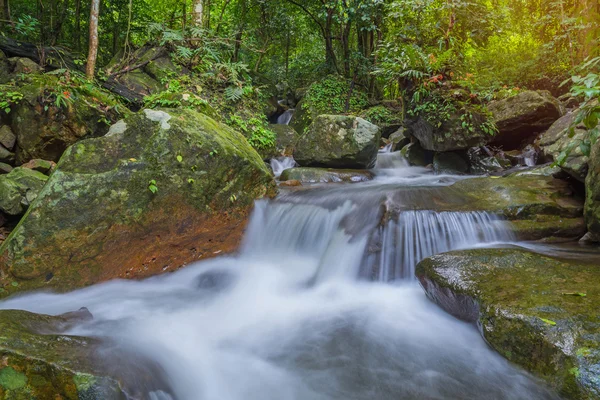 Водоспад в джунглях глибоких тропічних лісів (крок E Dok водоспад Sarab — стокове фото
