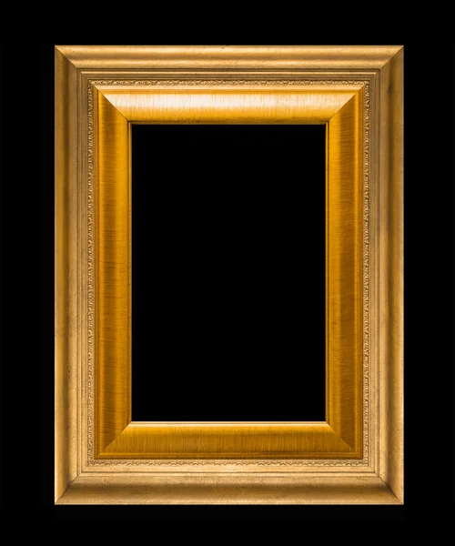 Gold frame Elegant vintage Isolated on black background — Stock Photo, Image