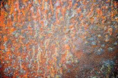 Metal plaka arkaplan olarak pas dokusu