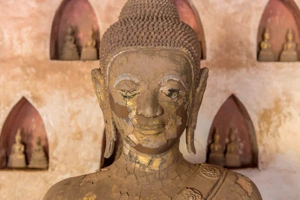 Arte antica di Buddha in wat Sisaket, Vientiane, Laos — Foto Stock