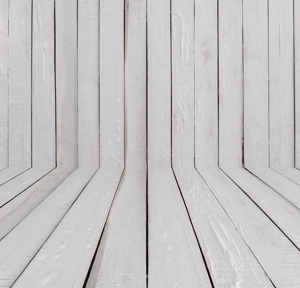 Weiß von kleinen Holzbohlen Wand für Hintergrund — Stockfoto