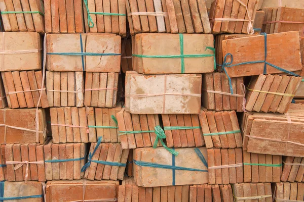 Group of red bricks for building construction — Stock Photo, Image
