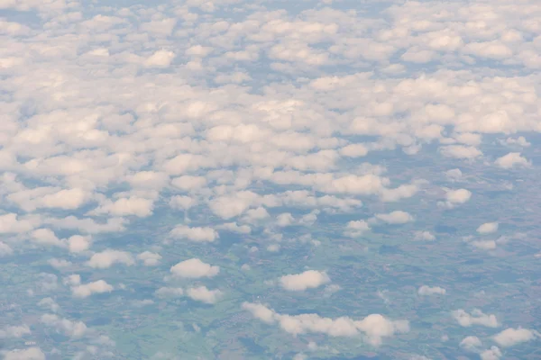 Vista aérea de nuvens com céu azul natureza — Fotografia de Stock