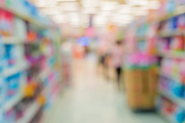 Rozostření úložiště pro nakupování v supermarketu — Stock fotografie