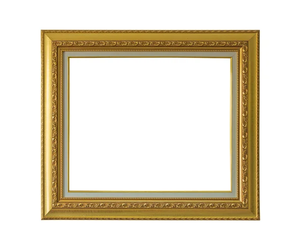 Moldura dourada Vintage elegante Isolado no fundo branco — Fotografia de Stock