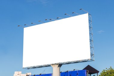 city view geçmişi olan yolda büyük boş Pano