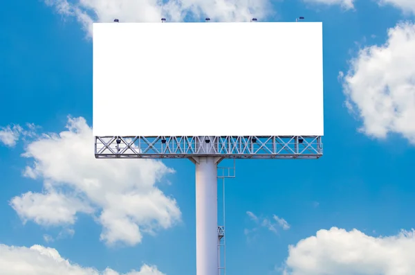 Grande cartellone bianco pronto per la nuova pubblicità — Foto Stock