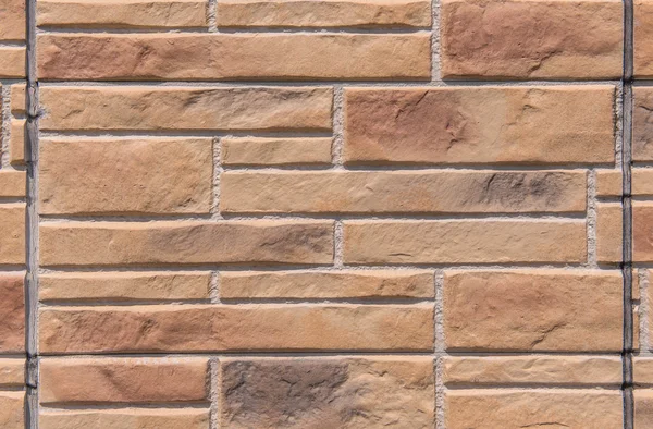 Parede de tijolo de mármore marrom abstrato para fundo — Fotografia de Stock