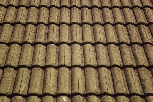 Old tiles roof texture abstract for background — Stock Photo, Image