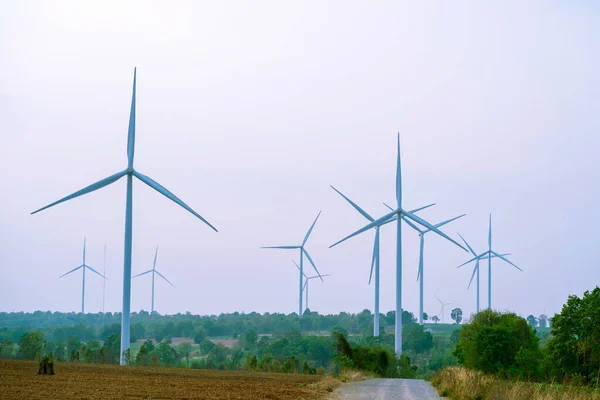 Wind Turbine Renewable Energy Source Summer Sky — Stock Photo, Image