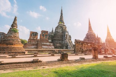 Ayutthaya, Tayland 'daki antik tapınak. Tapınak, eski Ayutthaya Kraliyet Sarayı 'nın bulunduğu yerde.