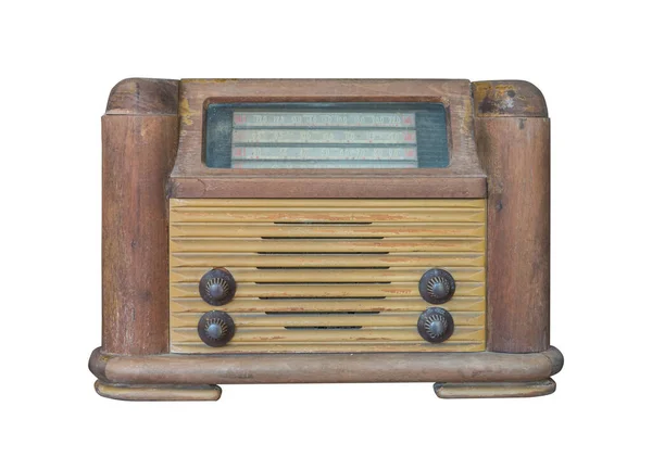 Aislamiento Radio Retro Viejo Sobre Fondo Blanco Estilo Vintage — Foto de Stock